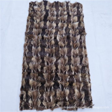 China factory Eco-friendly natural Genuine raccoon fur tanning Raccoon Fur Pelt For clothes Hood